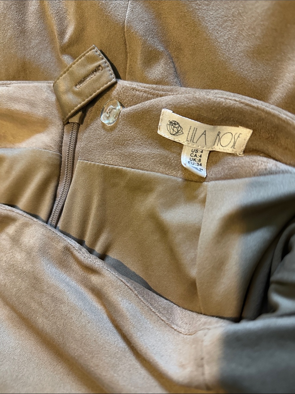 DATE NIGHT/office Taupe Brown velour Pencil Skirt - Picture 5 of 5